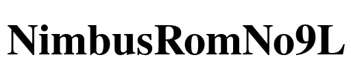 NimbusRomNo9L Font Image