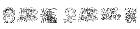New year Font Image