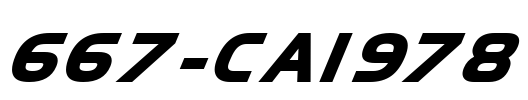 667-CAI978 Font Image