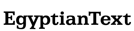 EgyptianText Font Image