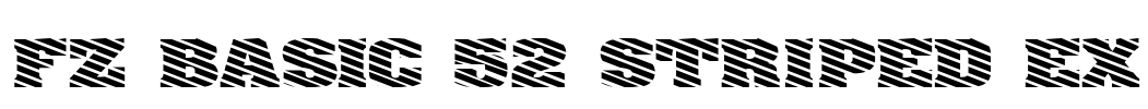 FZ BASIC 52 STRIPED EX Font Image