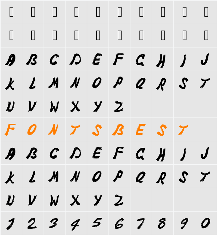 PWGhost Character Map