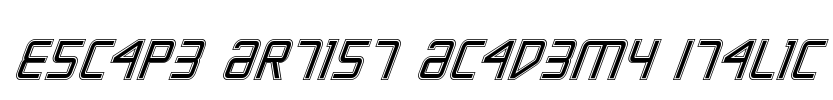 Escape Artist Academy Italic