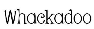 Whackadoo Font Image