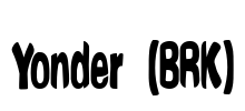 Yonder (BRK) Font Image