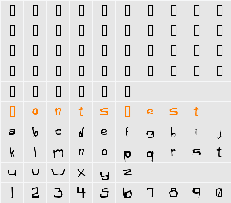 Xaficule Character Map