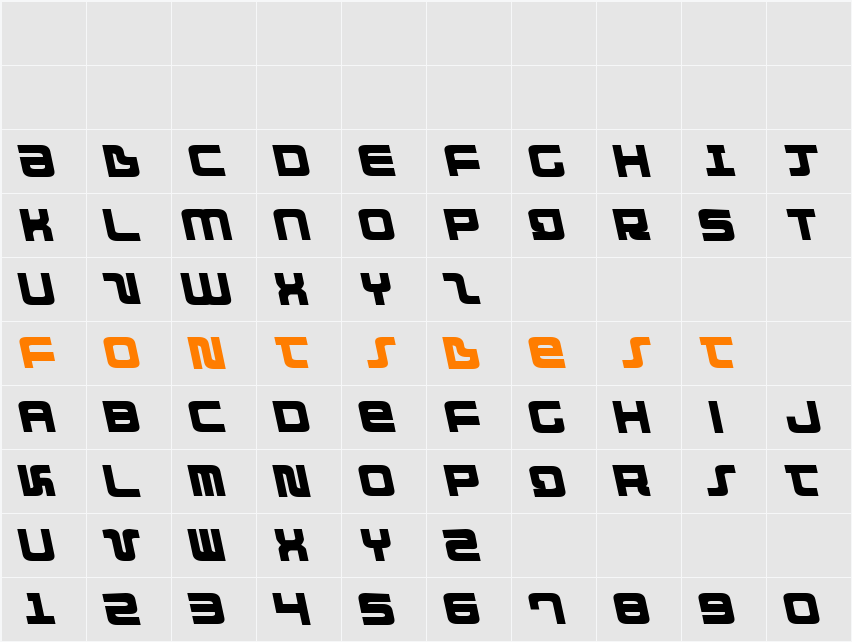 Direktor Leftalic Character Map
