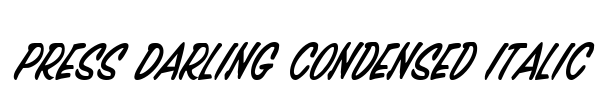 Press Darling Condensed Italic