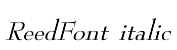 ReedFont italic Font Image