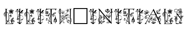 Lilith-Initials Font Image