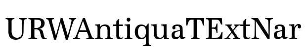 URWAntiquaTExtNar Font Image