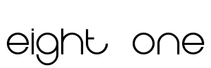 Eight One Font Image