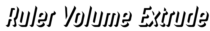 Ruler Volume Extrude Font Image