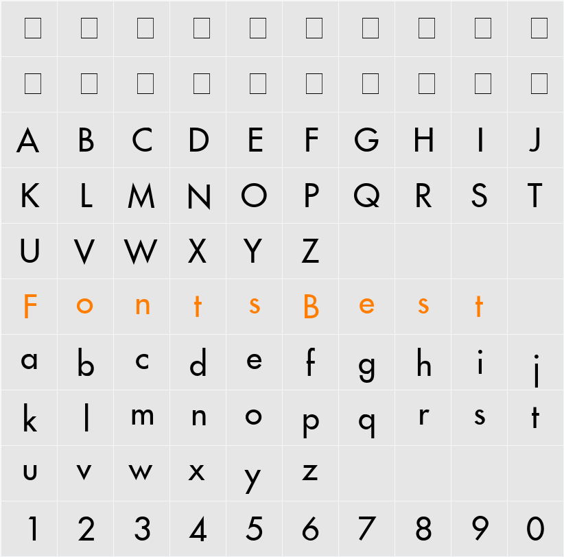 Fusi Character Map