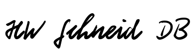 HW Schneid DB Font Image
