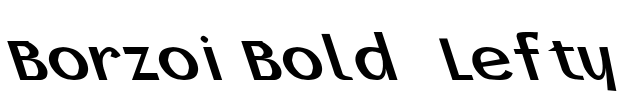 Borzoi Bold Lefty Font Image