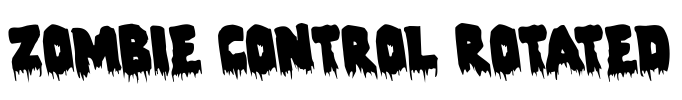 Zombie Control Rotated Font Image