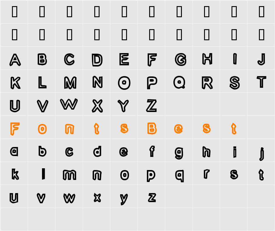 JI-Sidled Character Map