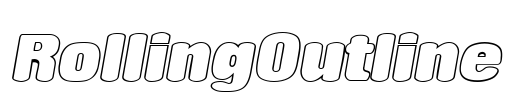 RollingOutline Font Image