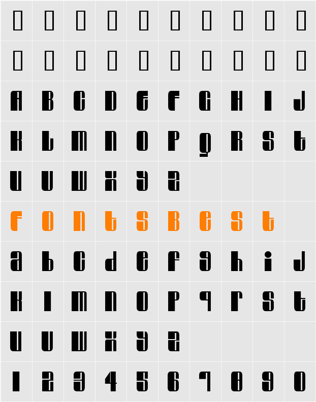 Swinger Character Map