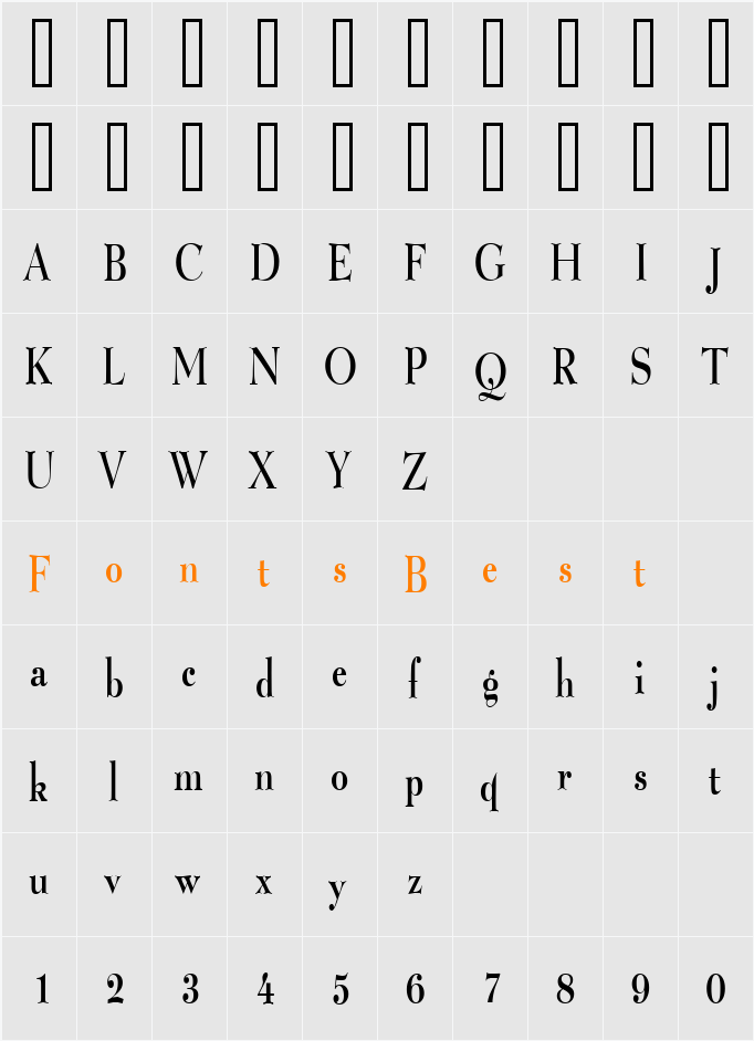 Luciano Thin Character Map