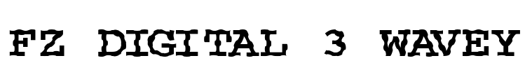 FZ DIGITAL 3 WAVEY Font Image