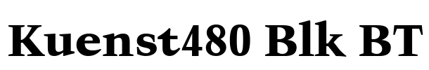 Kuenst480 Blk BT Font Image