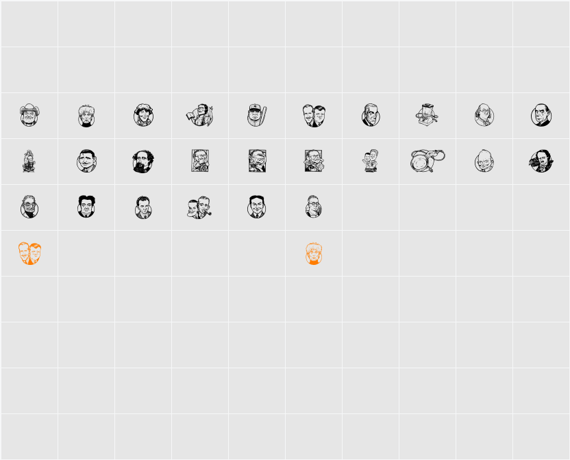 RickGearyHomage Character Map