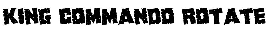 King Commando Rotate Font Image