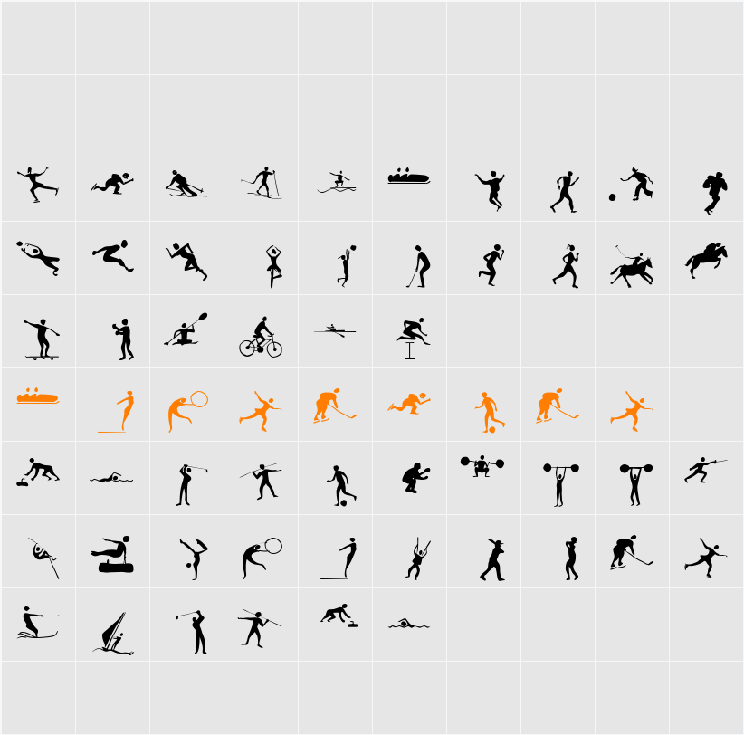 Sportive Character Map