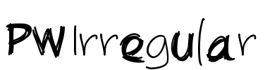 PWIrregular Font Image