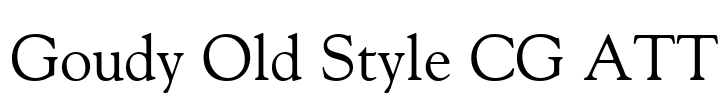 Goudy Old Style CG ATT Font Image