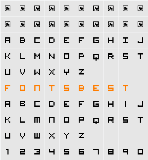 Visitor TT2 BRK Character Map