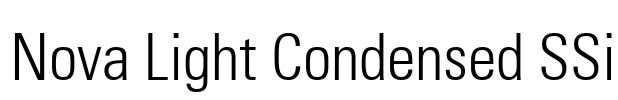 Nova Light Condensed SSi Font Image