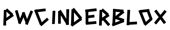 PWCINDERBLOX Font Image