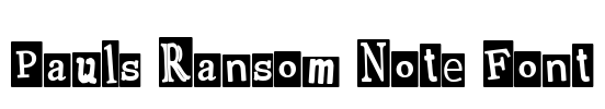 Pauls Ransom Note Font
