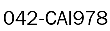 042-CAI978 Font Image