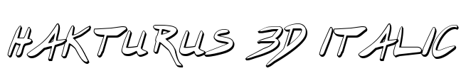 Hakturus 3D Italic Font Image