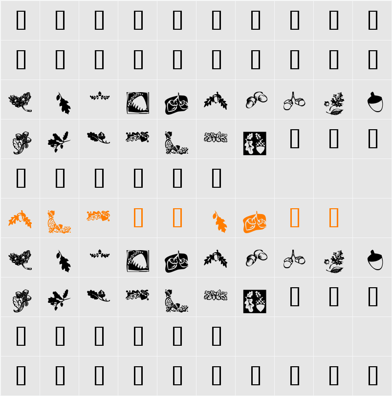 KR Oaken Character Map
