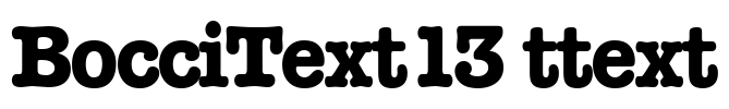 BocciText13 ttext Font Image