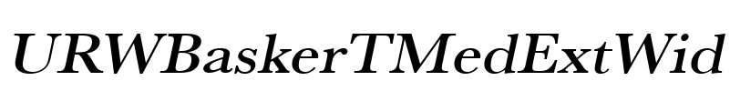 URWBaskerTMedExtWid Font Image