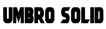 Umbro Solid Font Image