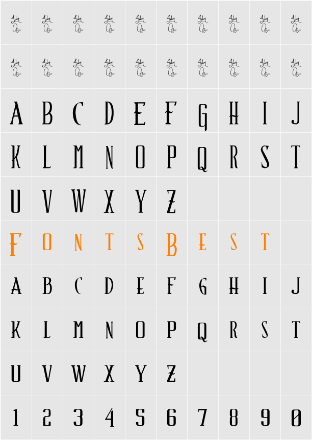 Schindler’s Font Character Map