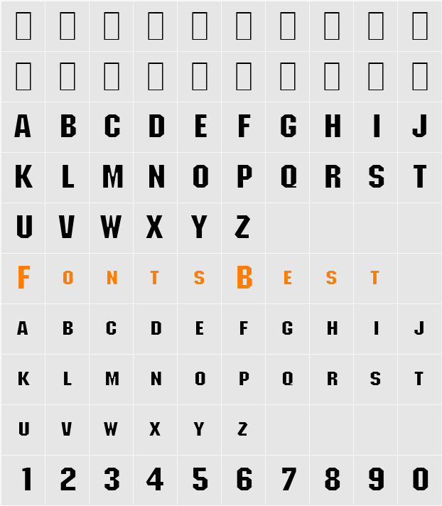 Block-Extended Character Map