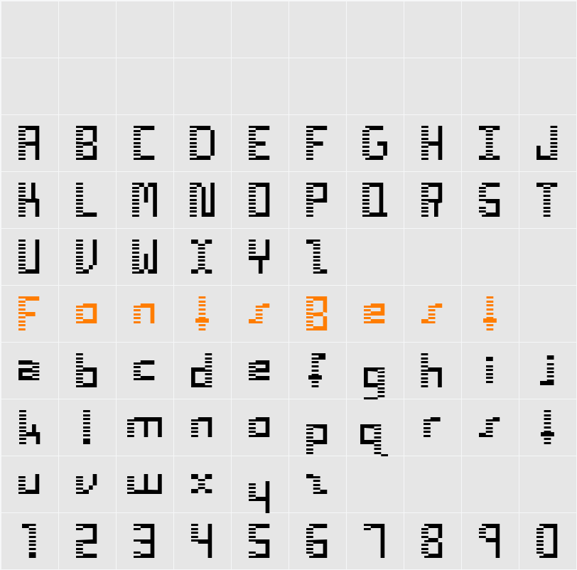 zebra deco Character Map