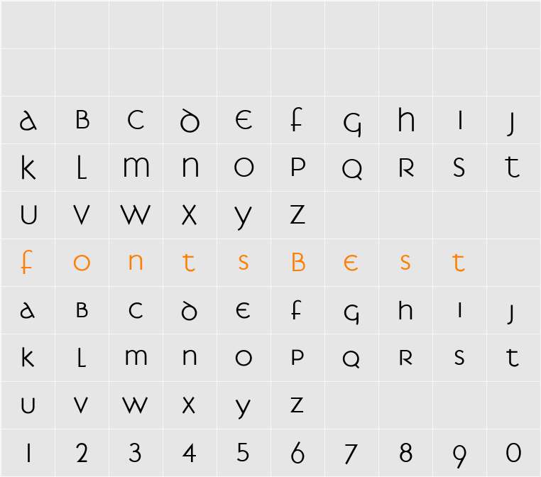 SimplexTR Character Map