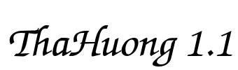 ThaHuong 1.1 Font Image