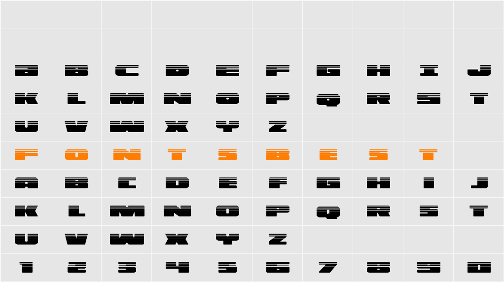 Illumino Halftone Character Map
