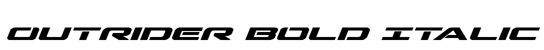 Outrider Bold Italic Font Image