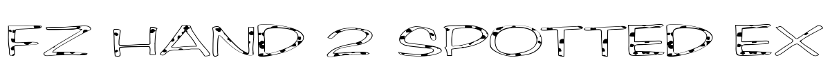 FZ HAND 2 SPOTTED EX Font Image